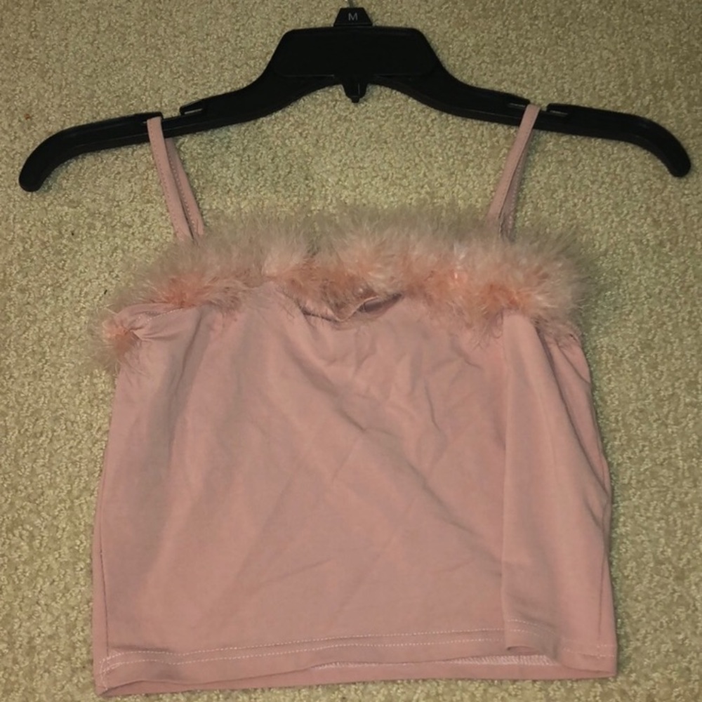 zaful light pink crop top